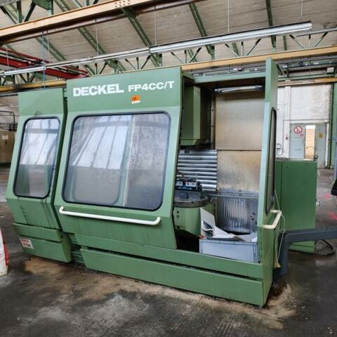 DECKEL FP4 CC/T CNC  Metal Processing Milling machines Universal Milling Machine CNC milling machine with Dialog 11 control, housing arround working area,
rotary table as a 4th axe and ATC with 40 Positions. Machine has been
refurbished by FPS in 2010. Germany