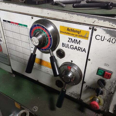 BULMAK CU 400  Metal Processing Lathes Center Lathe Machine has a cover for the chuck, cover at back side, Multifix tool holder
system, chuck, DRO, steady rest and accessories. Bulgaria