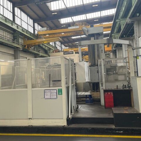 WOTAN Rapid 1 R/6 (CNC)  Metal Processing Boring mills / Machining Centers / Drilling machines Table Type Boring and Milling Machine Machine was reconditioned and retrofitted with Siemens 840 D control in 2003.
Machine has a 40 position ATC, 5 CNC axes with ball screw drives (X,Y,Z,W,B),
housing around machine with safety doors, cooling arrangement built in 2020 and
new spindle drive Siemens built in 2008. Germany