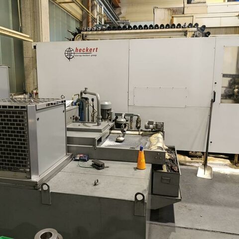 STARRAG HECKERT CWK 1250 16 i- M Fanuc Metal Processing Boring mills / Machining Centers / Drilling machines Machining Center - Horizontal 80 tool position ATC. We will supply 300 pieces SK50 holders along with the
machine. Measuring tracer Renishaw, Cooling trough spindle and filtering
arrangement, 50 bar, Chip conveyor and exhaust ventilation.
Machine has worked for 28.000 spindle hours.
Control: Fanuc 16i-M. Germany