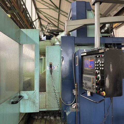 SACHMAN TRT 314 HS TNC 430 B Metal Processing Milling machines Bed Type Milling Machine - Universal control: Heidenhain TNC 430 B digital. Machine has 6 axes controled, X/Y/Z, C-
axe table rotation and A/B axes for universal head. Machine has a 40 position
ATC, cooling through spindle, a chip conveyor, an adaptable high speed spindle
(30.000 rpm) and two pallets in the pallet changer. Machine in program 22.347
hours. Italy