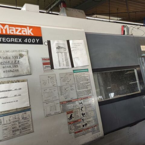 MAZAK INTEGREX 400 Y Fusion 640 MT Metal Processing Lathes CNC Turning- and Milling Center Control: Mazatrol Fusion 640 MT. We will supply approximately 200 toolholders
along with the machine. Japan