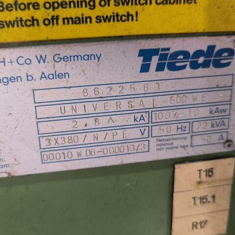 TIEDE Universal 600 WE  Sonstige Metallbearbeitungsmaschinen Sonstige Maschinen Rißprüfmaschine Mit Tiede UV Superleuchte 400 W Deutschland