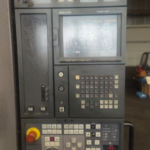 MORI SEIKI SH 400 Fanuc MSC 501 (Fanuc 16i) Metal Processing Boring mills / Machining Centers / Drilling machines Machining Center - Horizontal Control Fanuc MSD 501, 40 tool stations, it has trough spindle coolant, chip
conveyor and two paletts. Japan