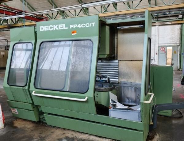 DECKEL FP4 CC/T CNC  Metal Processing Milling machines Universal Milling Machine CNC milling machine with Dialog 11 control, housing arround working area,
rotary table as a 4th axe and ATC with 40 Positions. Machine has been
refurbished by FPS in 2010. Germany