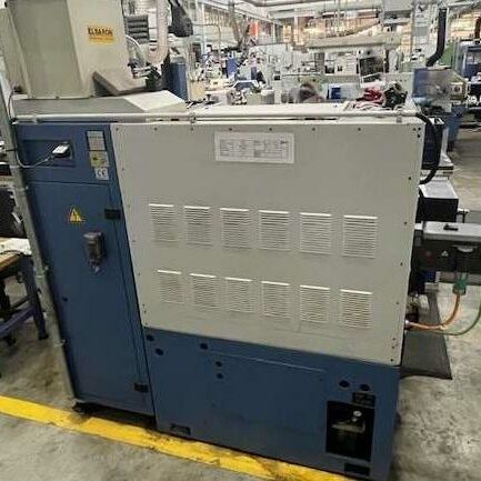 SPINNER SB-CNC 810D Siemens Metal Processing Lathes CNC Lathe Machine has 8 position turret with 6 pos. live tooling. Machine has VDI 20.
Machine is with tailstock ! Germany