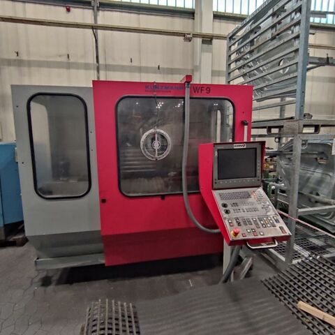 KUNZMANN WF 9 CNC TNC 426 Metal Processing Boring mills / Machining Centers / Drilling machines Machining Center - Universal Machine has a Heidenhain TNC 426 control and an additional universal table.
Machine has electronic hand wheels in all three axes. Germany