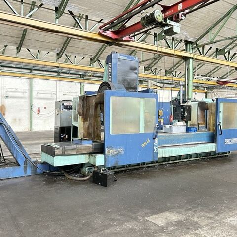 SACHMAN T 314 HS / T22 HS TNC 430 B Metal Processing Milling machines Bed Type Milling Machine - Universal control: Heidenhain TNC 430 B digital. Universal milling head is automatically
swivable and turnable in 1,5° steps. Machine has a 20 position ATC, a chip
conveyor, an adaptable high speed spindle (30.000 rpm) and a mist cooling
arrangement. Machine in program for 25.616 hours. Italy