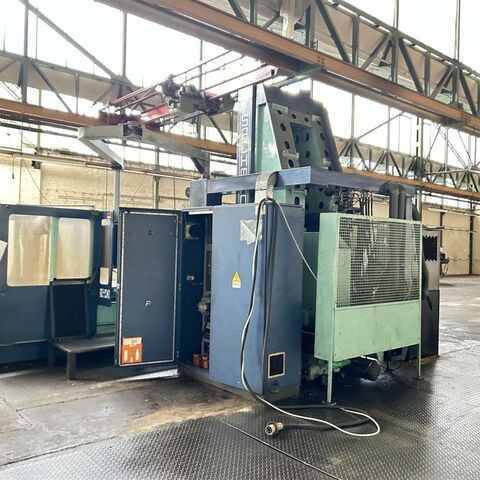 SACHMAN T 314 HS / T22 HS TNC 430 B Metal Processing Milling machines Bed Type Milling Machine - Universal control: Heidenhain TNC 430 B digital. Universal milling head is automatically
swivable and turnable in 1,5° steps. Machine has a 20 position ATC, a chip
conveyor, an adaptable high speed spindle (30.000 rpm) and a mist cooling
arrangement. Machine in program for 25.616 hours. Italy