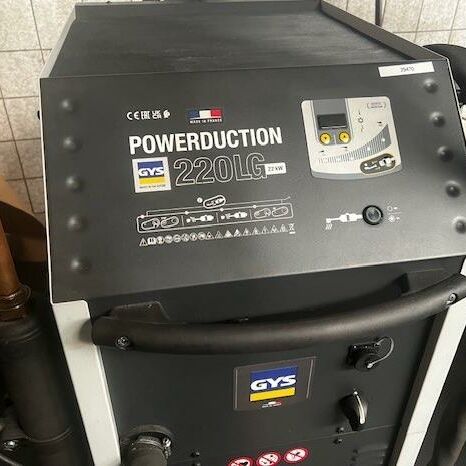 POWERDUCTION 220 LG  Sondermaschinen verschiedene Einrichtungen Induktionsanlage Induktionsheizgerät zum Erwärmen von Metallbauteilen wie Schrauben, Bleche etc.
Gerät arbeitet mit Flüssigkühlung. Frankreich