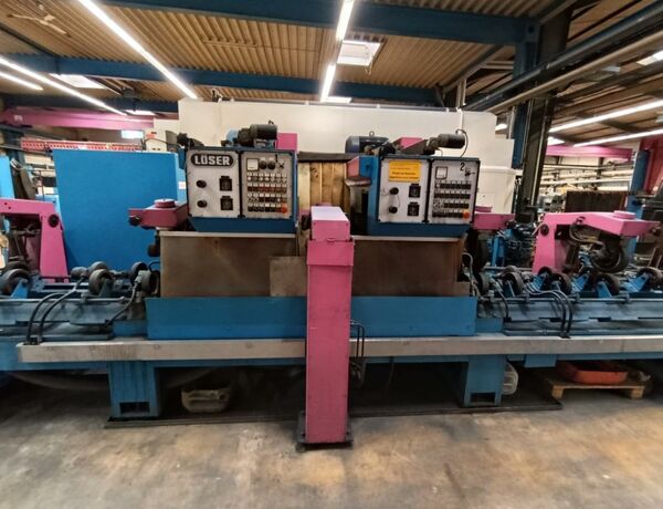 LÖSER SO-790  Metal Processing Bar processing / Bar manufacturing Centreless grinding and polishing machin Belt grinding line with 2 grinding units for pipes and bars. Surface of round
material is grinded by through feeding. Germany