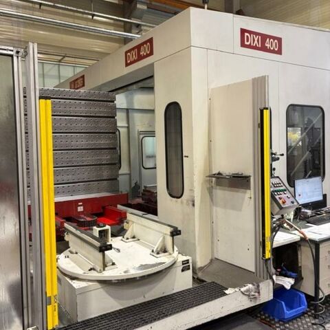 DIXI (CH) 400 TPA 15i-M Fanuc Metal Processing Boring mills / Machining Centers / Drilling machines Machining Center - Horizontal CNC- JIG BORER !
200 tool position ATC. We will supply 90 holders along with the machine.
Measuring tracer Renishaw, Cooling trough spindle and filtering arrangement, 12
bar, Chip conveyor and exhaust ventilation.
Machine was complete refurbished in 2017 and has only worked 4800 spindle hours
since that date. Control: Fanuc 15 i-M. Switzerland