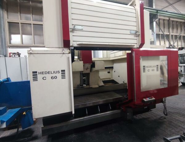 HEDELIUS C 60 PS/1200 iTNC 530 Metal Processing Milling machines milling machining centers - vertical Machine is closed on the top, has a chip conveyot, cooling through spindle and
a Heidenhain iTNC 530 control. Germany