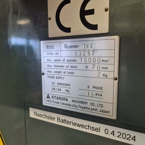 KITAMURA Mycenter-1Xi Kitamura Metallbearbeitungsmaschinen Fräsmaschinen Bearbeitungszentrum - Vertikal  Japan