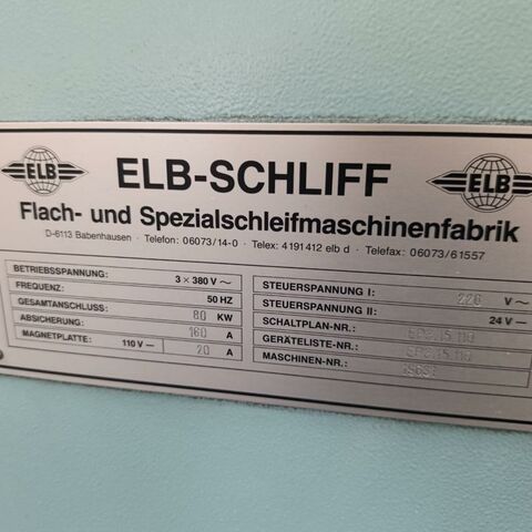 ELB SWDE 012 NPC-K  Metal Processing Grinding machines Surface Grinding Machine - Horizontal Machine was complete refurbished and modernized in 2009/23. X-axe and drive
were refurbished in 2023 and the machine got new magnetic chucks.
Machine has cooling arrangement, dressing arrangement and auto. vert. feed.
Machine has mechanical table drive and a Siemens Control. Germany