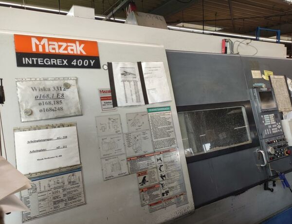 MAZAK INTEGREX 400 Y Fusion 640 MT Metal Processing Lathes CNC Turning- and Milling Center Control: Mazatrol Fusion 640 MT. We will supply approximately 200 toolholders
along with the machine. Japan