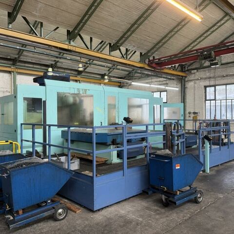 SACHMAN TRT 314 HS TNC 430 B Metal Processing Milling machines Bed Type Milling Machine - Universal control: Heidenhain TNC 430 B digital. Machine has 6 axes controled, X/Y/Z, C-
axe table rotation and A/B axes for universal head. Machine has a 40 position
ATC, cooling through spindle, a chip conveyor, an adaptable high speed spindle
(30.000 rpm) and two pallets in the pallet changer. Machine in program 22.347
hours. Italy