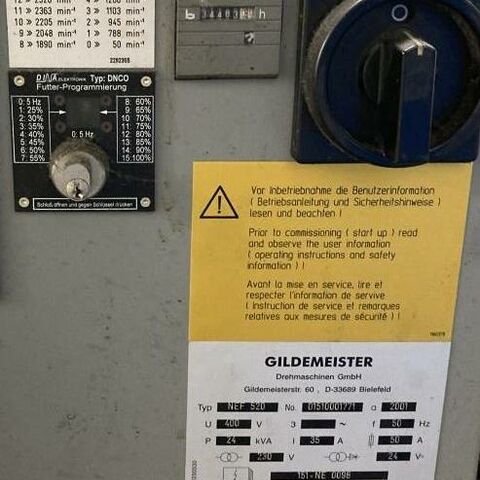 GILDEMEISTER NEF 520 Heidenhain Metallbearbeitungsmaschinen Drehmaschinen Drehmaschine - zyklengesteuert Zyklen Steuerung Fabr. Heidenhain, für Konischdrehen, Gewinde-und
Abspanzyklus. Laufzeit: 34483 h. Maschine ist mit Zubehör, wie Futter mit
vielen verschiedenen Backe, Multifix Stahlhalter mit Einsätzen und Werkzeugen. Deutschland