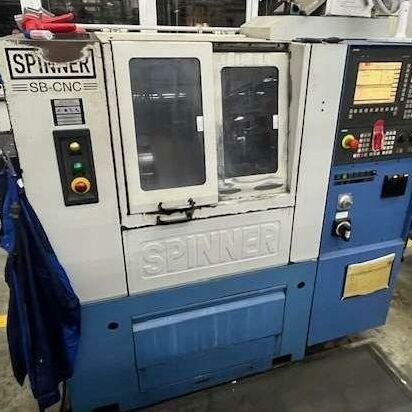 SPINNER SB-CNC 810D Siemens Metal Processing Lathes CNC Lathe Machine has 8 position turret with 6 pos. live tooling. Machine has VDI 20.
Machine is with tailstock ! Germany