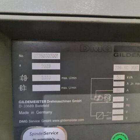 GILDEMEISTER CTX 420 linear 840D shop turn Metal Processing Lathes CNC Lathe Machine has C-axe, Y- axe and live tooling.
Control: Siemens 840 D shop turn.
Machine has tail stock and power chuck. Germany