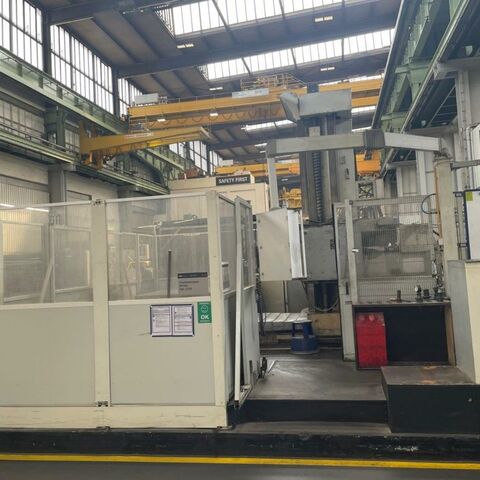 WOTAN Rapid 1 R/6 (CNC)  Metal Processing Boring mills / Machining Centers / Drilling machines Table Type Boring and Milling Machine Machine was complete reconditioned and retrofitted with Siemens 840 D control
in 2008 for a price of 400.000,- Euro !
Machine has a 40 position ATC, 5 CNC axes with ball screw drives (X,Y,Z,W,B),
housing around machine with safety doors, cooling arrangement built in 2020 and
new spindle drive Siemens built in 2008. Germany